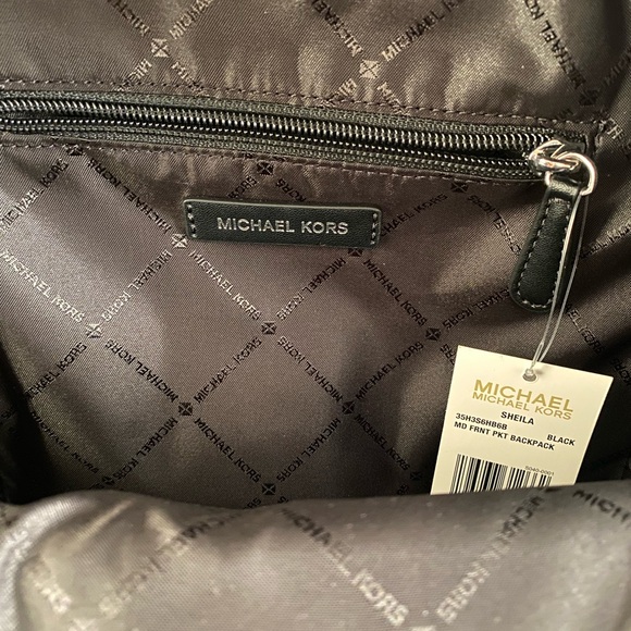 Michael Kors Sheila  Black Backpack - Picture 7 of 12